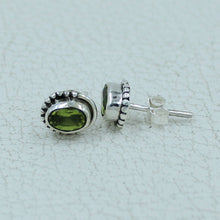 925 Silver 12 Pair Studs Earrings - Garnet, Amethyst, Citrine, Peridot Gemstone