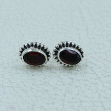 Garnet, Amethyst, Citrine, Peridot Gemstone 12 Pair Studs Earrings