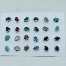 12 Pair Studs Earrings - 925 Silver Women Jewelry