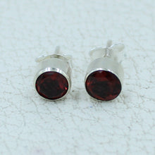 Round Cut Gemstone Studs - 12 Pair Silver Jewelry