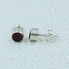Round Cut Gemstone Studs - 12 Pair Silver Jewelry