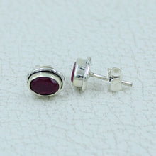 Ruby, Emerald, Sapphire Studs Earrings