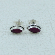 Ruby, Emerald, Sapphire Studs Earrings