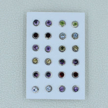Multi Cut Gemstone Studs Earrings - 925 Silver Jewelry