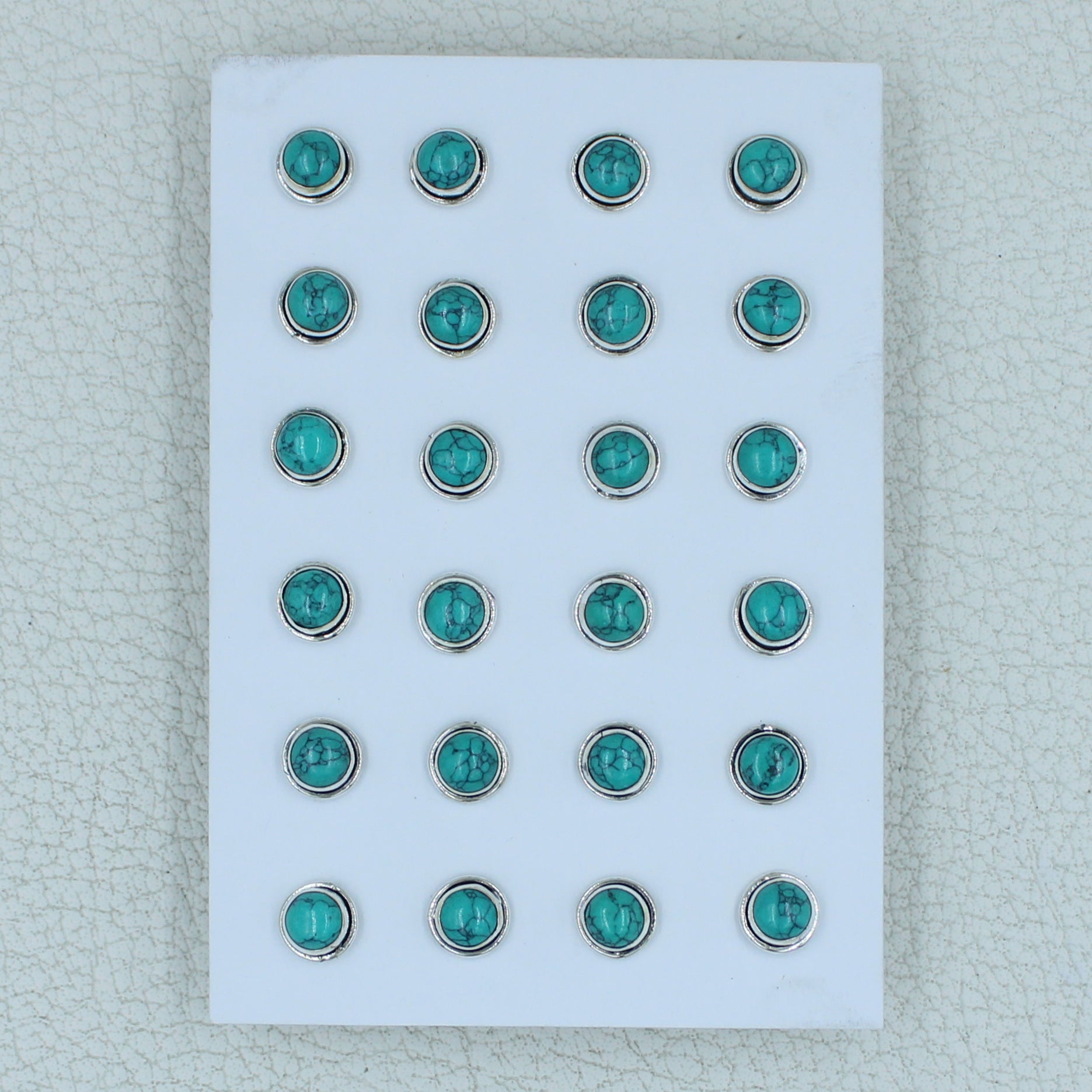 925 Sterling Silver Turquoise Studs Earrings