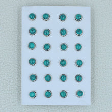 925 Sterling Silver Turquoise Studs Earrings