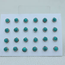 925 Sterling Silver Turquoise Studs Earrings