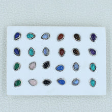 12 Pair Studs Earrings - 925 Sterling Silver Studs Earrings