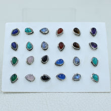 12 Pair Studs Earrings - 925 Sterling Silver Studs Earrings