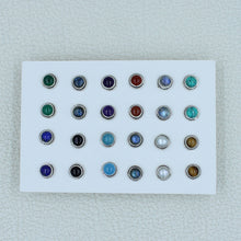925 Silver Handmade Studs Earrings - 12 Pair Silver Studs