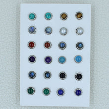 925 Silver Handmade Studs Earrings - 12 Pair Silver Studs