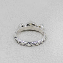 Sterling Silver Moonstone Turquoise Ring – Triple Stone Statement Ring