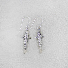 Sterling Silver Fish Earrings – Unique Nautical Statement Earrings