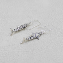 Sterling Silver Fish Earrings – Unique Nautical Statement Earrings