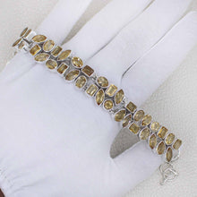 Handcrafted Sterling Silver Citrine Multi-Shape Gemstone Bracelet