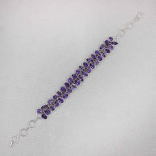 Handcrafted Sterling Silver Amethyst Multi-Shape Statement Bracelet