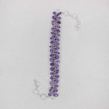 Handcrafted Sterling Silver Amethyst Multi-Shape Statement Bracelet