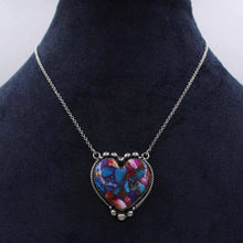 Purple Spiny Oyster Turquoise Silver Necklace - Fow Women