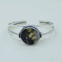 Scenic Agate Gemstone with Sterling Silver Bangle