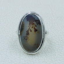 Scenic Dendritic Agate 925 Silver Ring