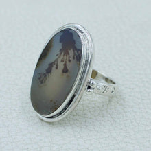 Scenic Dendritic Agate 925 Silver Ring