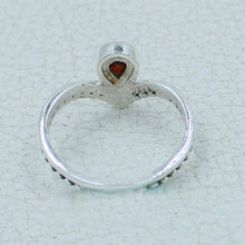 Natural Garnet Silver Ring