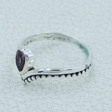 Natural Amethyst Gemstone Silver Ring