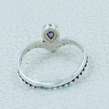 Natural Amethyst Gemstone Silver Ring