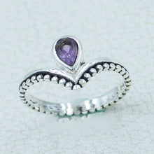 Natural Amethyst Gemstone Silver Ring