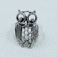 Elegant Antique Silver Owl Ring