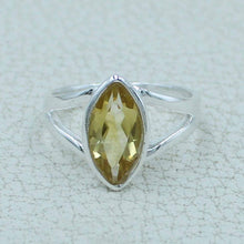 Marquise Citrine Silver Ring