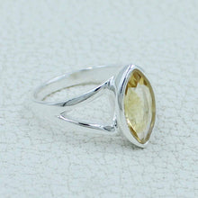 Marquise Citrine Silver Ring