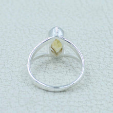Marquise Citrine Silver Ring