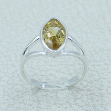 Marquise Citrine Silver Ring