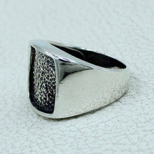 925 Sterling Silver Textured Ring - Men's Ring