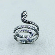 925 STERLING SILVER ADJUSTABLE SNAKE RING