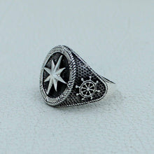 Compass Anchor 925 Sterling Silver Ring