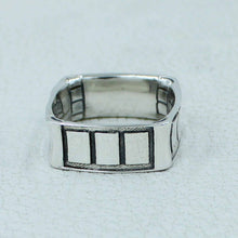 Squares Designer Band in Sterling Silver Ring