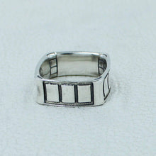 Squares Designer Band in Sterling Silver Ring