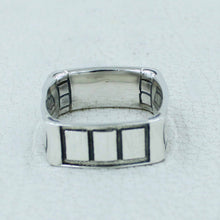 Squares Designer Band in Sterling Silver Ring