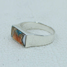 Spiny Oyster Turquoise Silver Ring