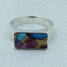 Purple Oyster Turquoise Sterling Silver Ring