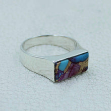 Purple Oyster Turquoise Sterling Silver Ring