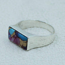 Purple Oyster Turquoise Sterling Silver Ring