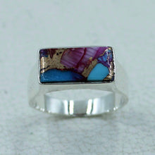 Purple Oyster Turquoise Sterling Silver Ring