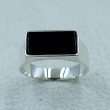 Black Onyx Sterling Silver Unisex Ring
