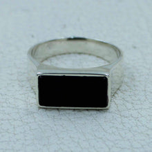 Black Onyx Sterling Silver Unisex Ring
