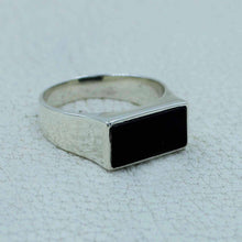 Black Onyx Sterling Silver Unisex Ring