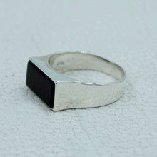 Black Onyx Sterling Silver Unisex Ring