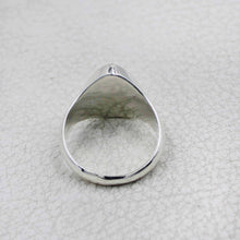 Men’s Black Oval Statement Ring – Sterling Silver